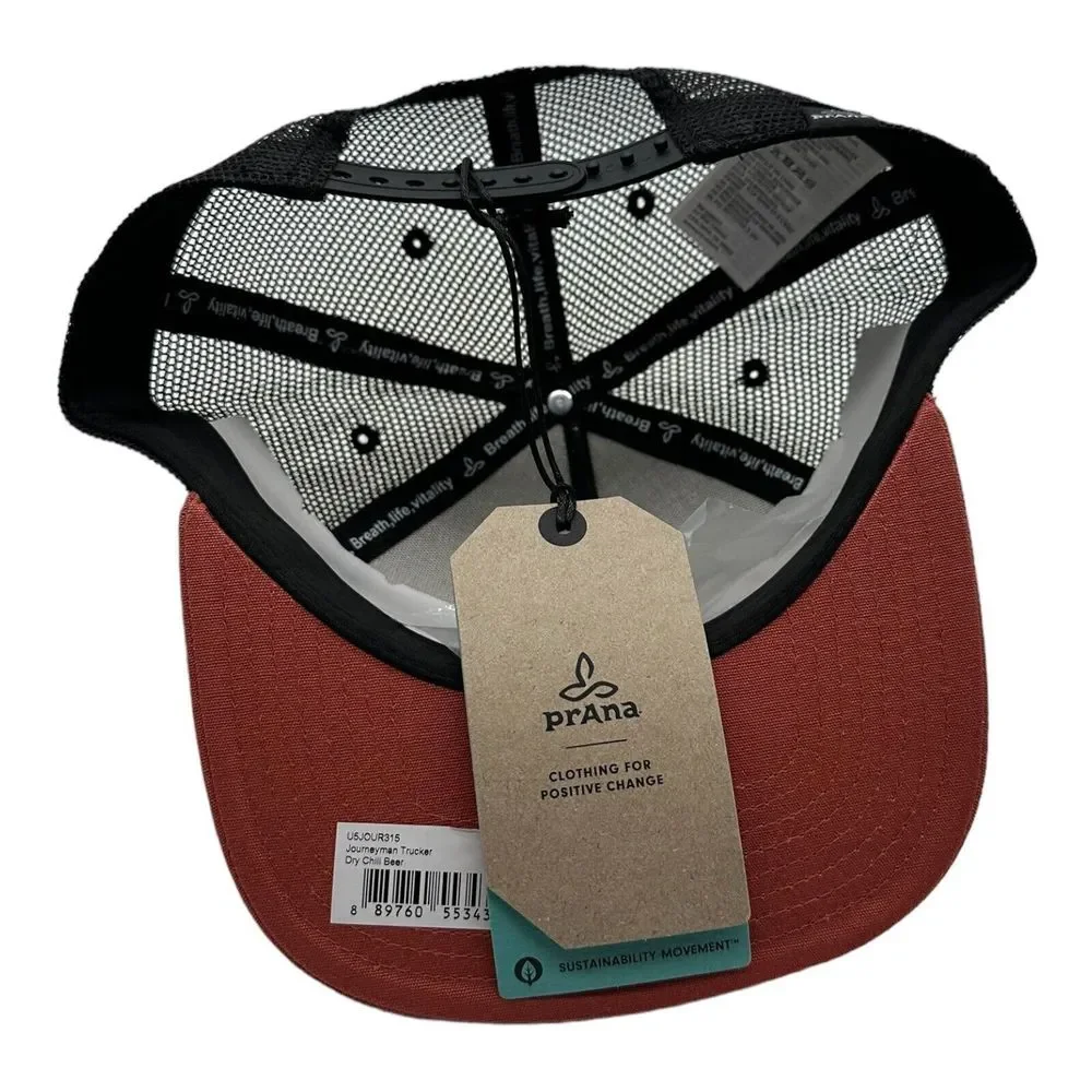 NWT Prana Beer Belly Journeyman Snapback Mesh Trucker‎ Hat Cap Unisex